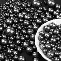 Black Sprinkles for Cake Decorating, 6 Sizes Mix 4.6 oz Edible Pearl Sugar for Cupcake Cookie Ice Cream Topping, Wedding Parties Christmas Supplies