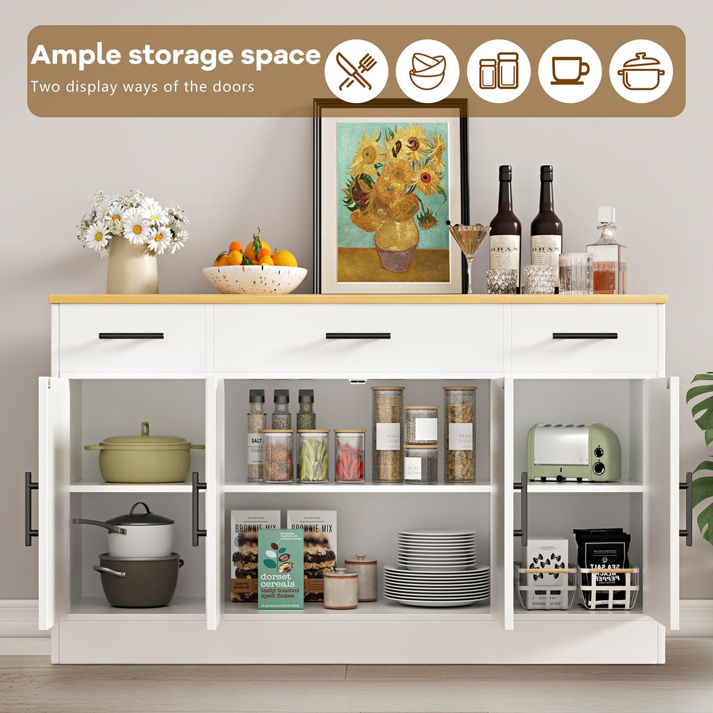 Vongrasig 53” Sideboard Buffet Cabinet with with Storage