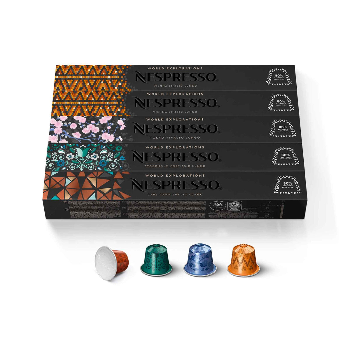 Nespresso Original, Lungo, Dark Roast, 50-Count Espresso Coffee Pods