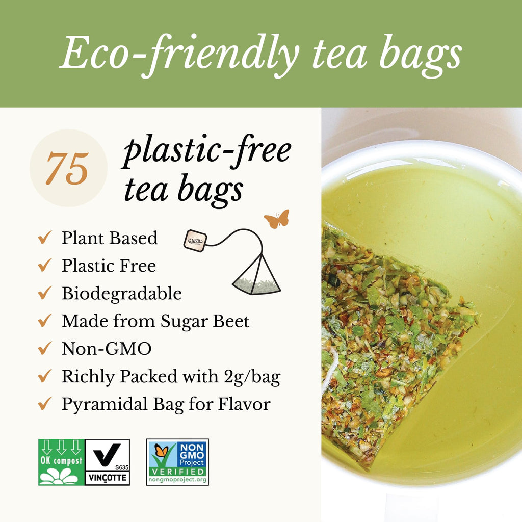 Wild Bliss Organic Linden Flower Tea - Caffeine Free Calming Herbal Tea - 75 Plant Based Tea Bags