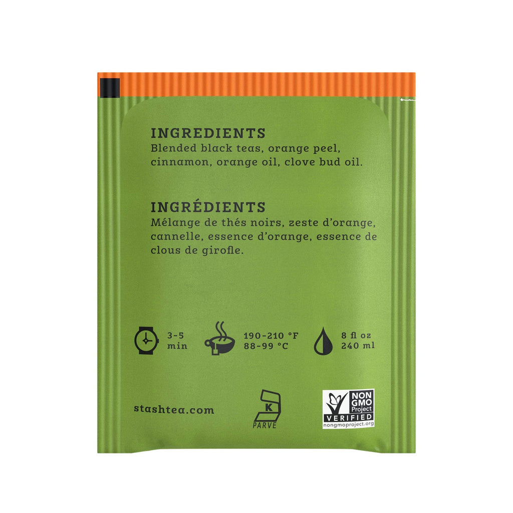 STASH Orange Spice Black Tea, 120 Bags (6 Boxes of 20), Caffeinated