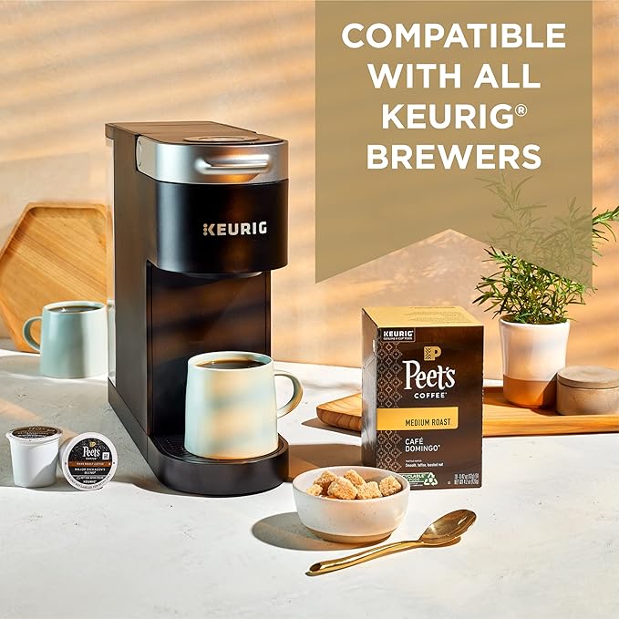 Peet's Coffee, Medium Roast Keurig K-Cup Pods - Single Origin Brazil 60 Count (6 Boxes of 10 K-Cup Pods)