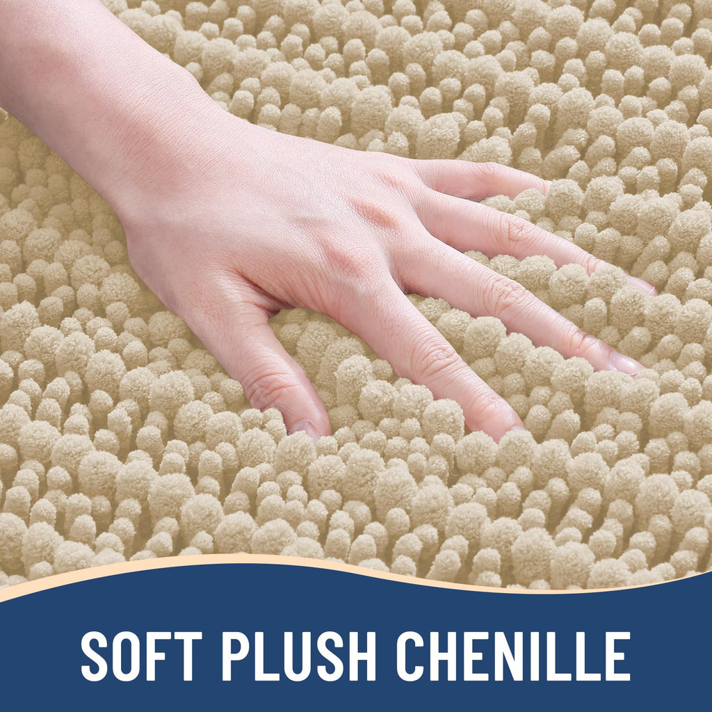 Arotive Bathroom Rugs Mat 30x20, Soft Absorbent Chenille Shaggy Bath Mat