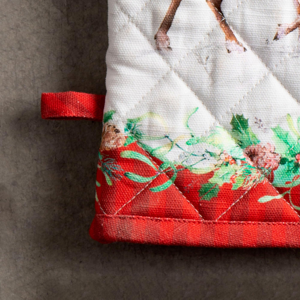 Maison d'Hermine Oven Gloves 100% Cotton Oven Mitt (7" x 13", Pack of 1)