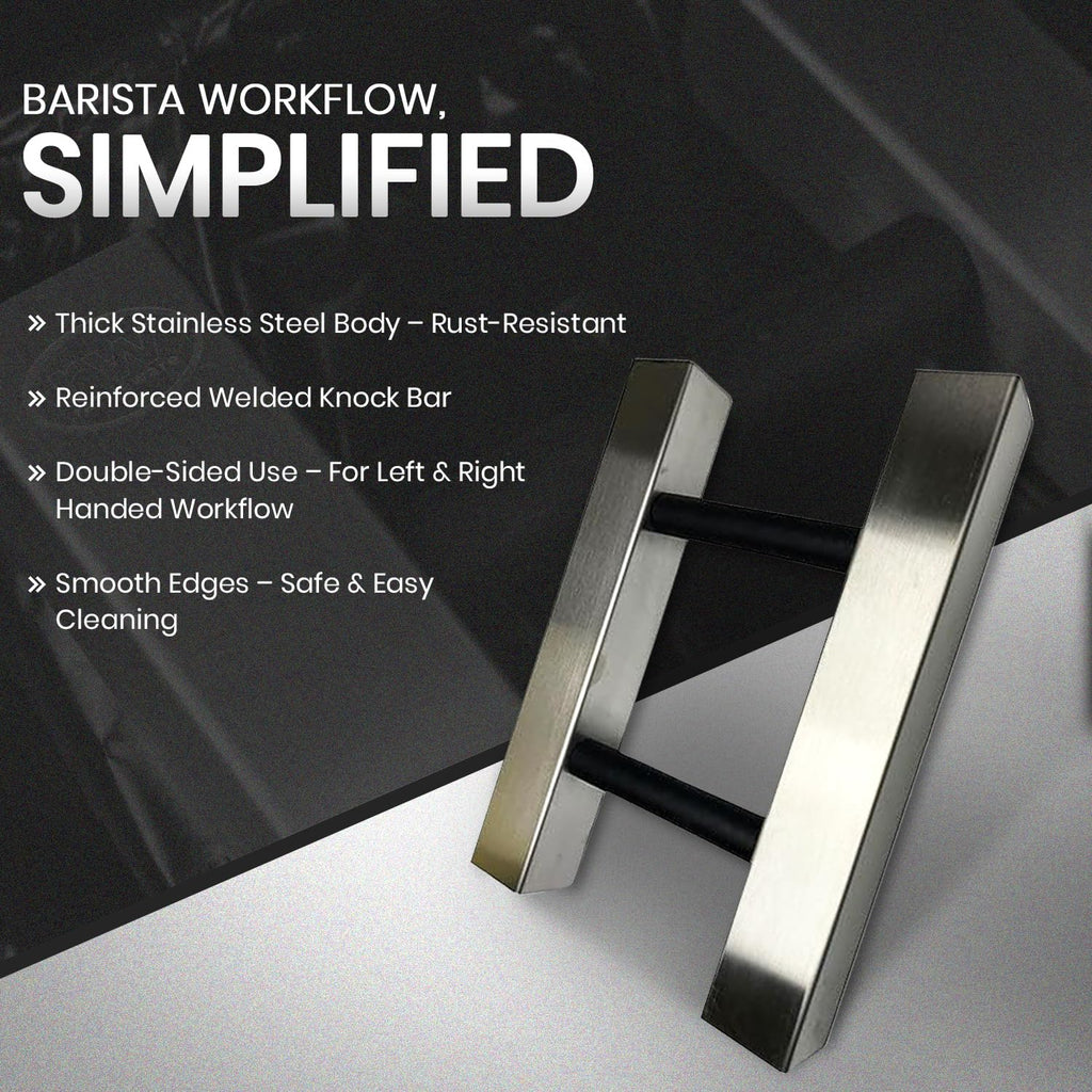 Rattleware Stainless Steel Knock Chute 15″×11″ – Heavy-Duty, Double-Sided Espresso Grounds Chute for Slim Jim Trash Can – Commercial Grade Barista Tools for High-Volume Coffee Stations