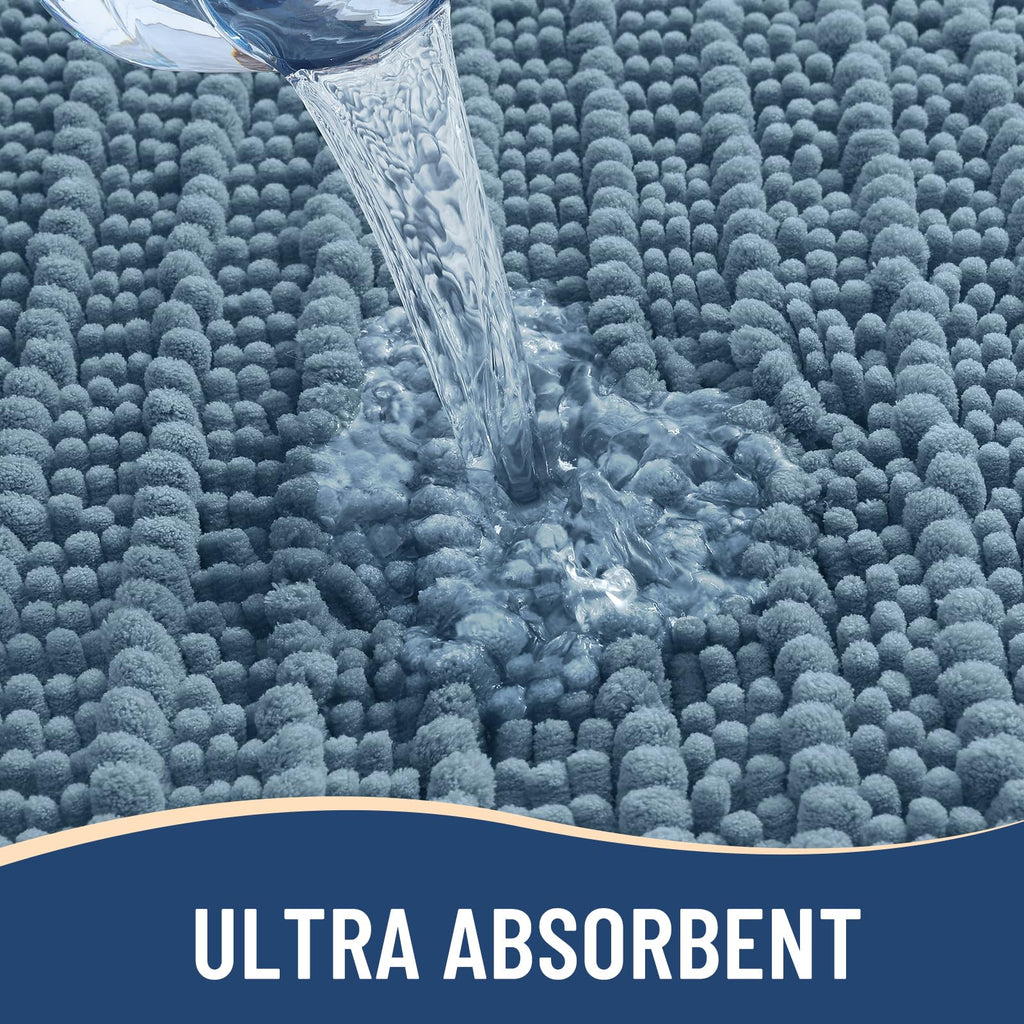 Arotive Bathroom Rugs Mat 47x24, Soft Absorbent Chenille Shaggy Bath Mat