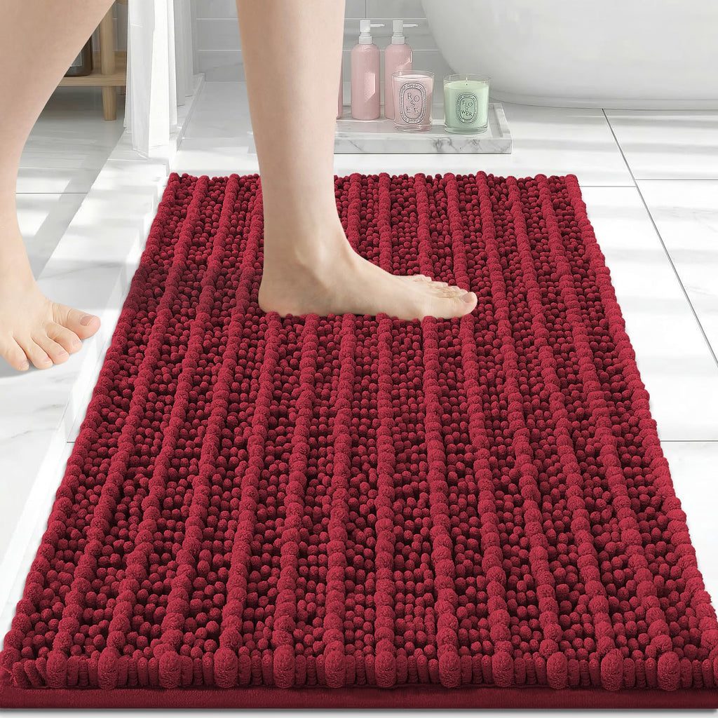 Arotive Bathroom Rugs Mat 30x17, Soft Absorbent Chenille Shaggy Bath Mat — 47" X 24"