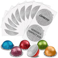 CAPMESSO Foil Lids for Nespresso Vertuo Pods - 100 Aluminum Foil Lids