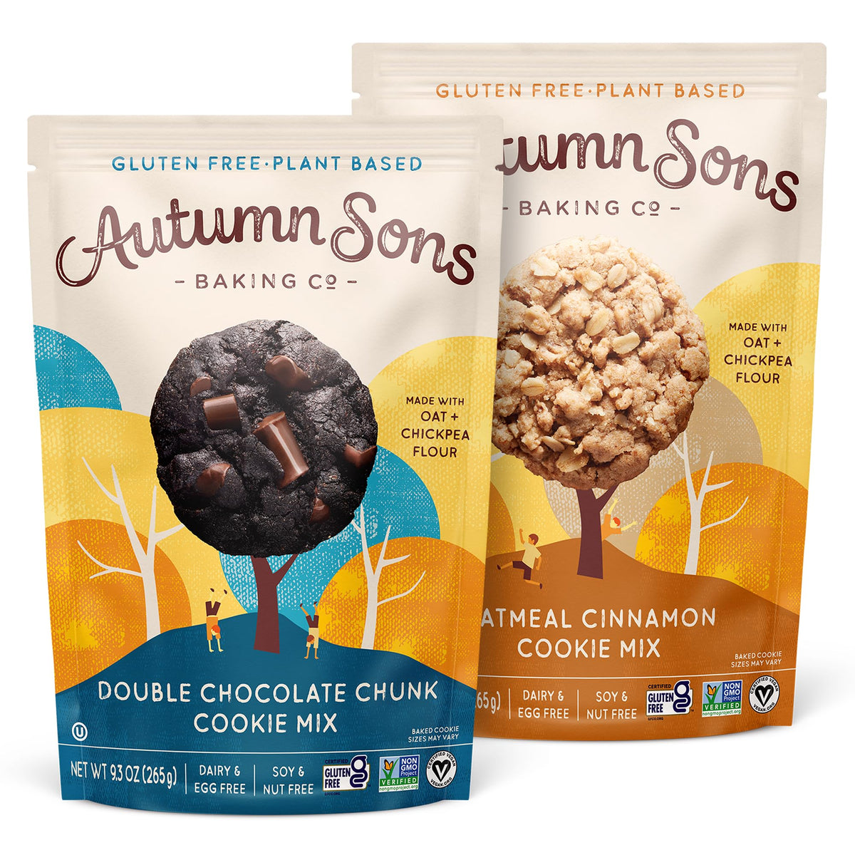 Autumn Sons Gluten Free Chocolate & Oatmeal Cookie Mix, 9.3 oz (Pack of 2)