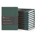 &And Per Se 10-Pack Lined Notebooks, A5 Hardcover, 160 Pages 100gsm Thick Paper, Office Supply Bulk Order, Corporate New Hire Kits, Breakroom Essentials – College Ruled, 10 Units (Green)