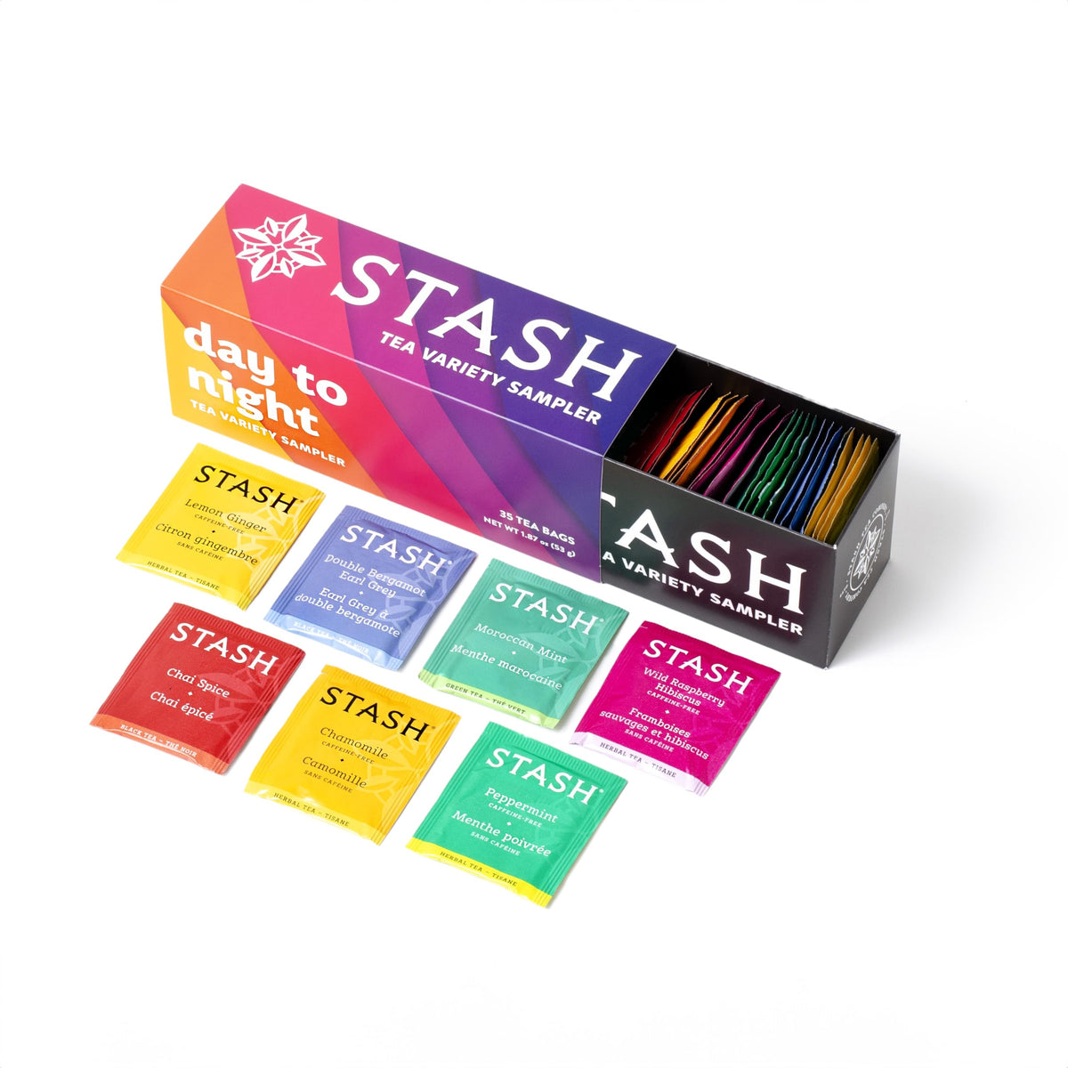 Stash Tea Soothing Herbal Tea 6 Flavor Variety Pack, 6 Boxes With 18-20 Tea Bags Each