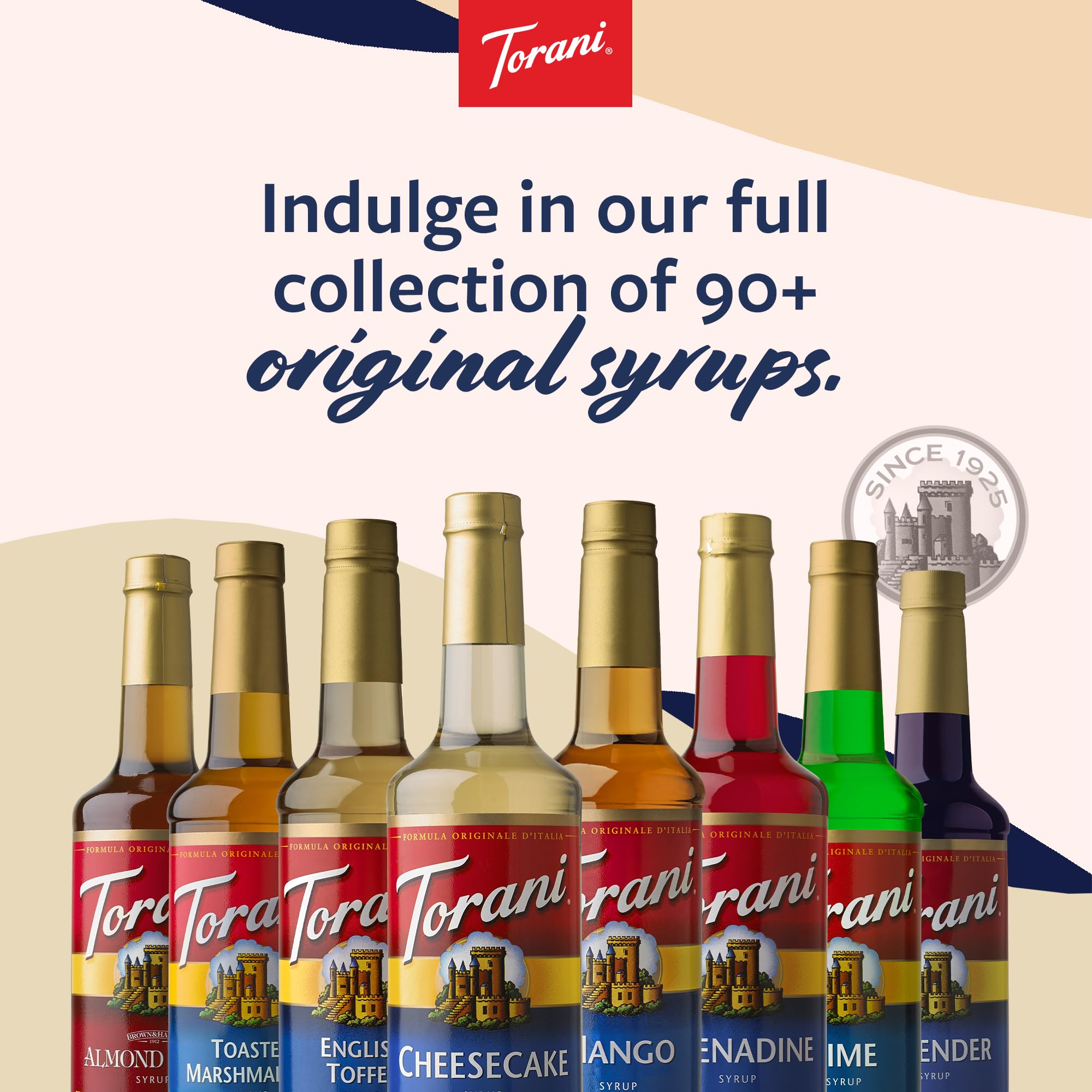 Torani Syrup Variety Pack, Soda Flavors, 25.4 Ounces (Set of 4)