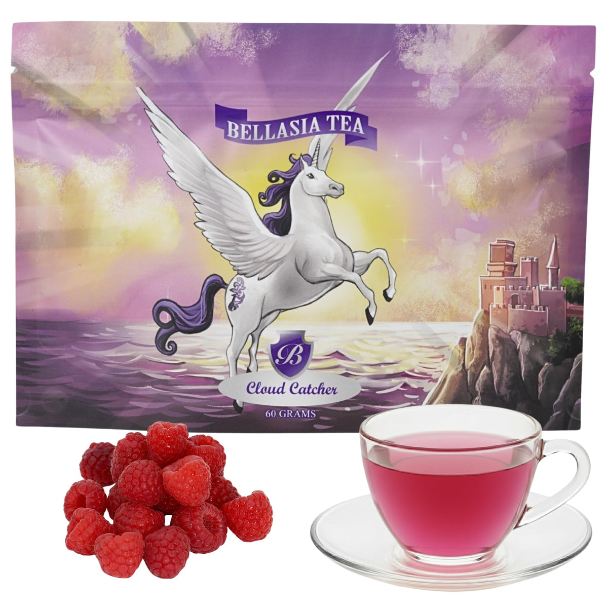Bellasia Tea Cherry Jubilee for Kids Using Real Fruit Pieces - Caffeine Free Herbal Tea with Real Ingredients & Balanced Flavor- Add Loose Leaf Tea to Your Child’s Routine for A Fun & Tasty Drink