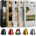 Organic USDA Café Romano Coffee Aluminum Espresso Pods For Nespresso Original Machine 100 Pack Italian Espresso Coffee (Variety pack)