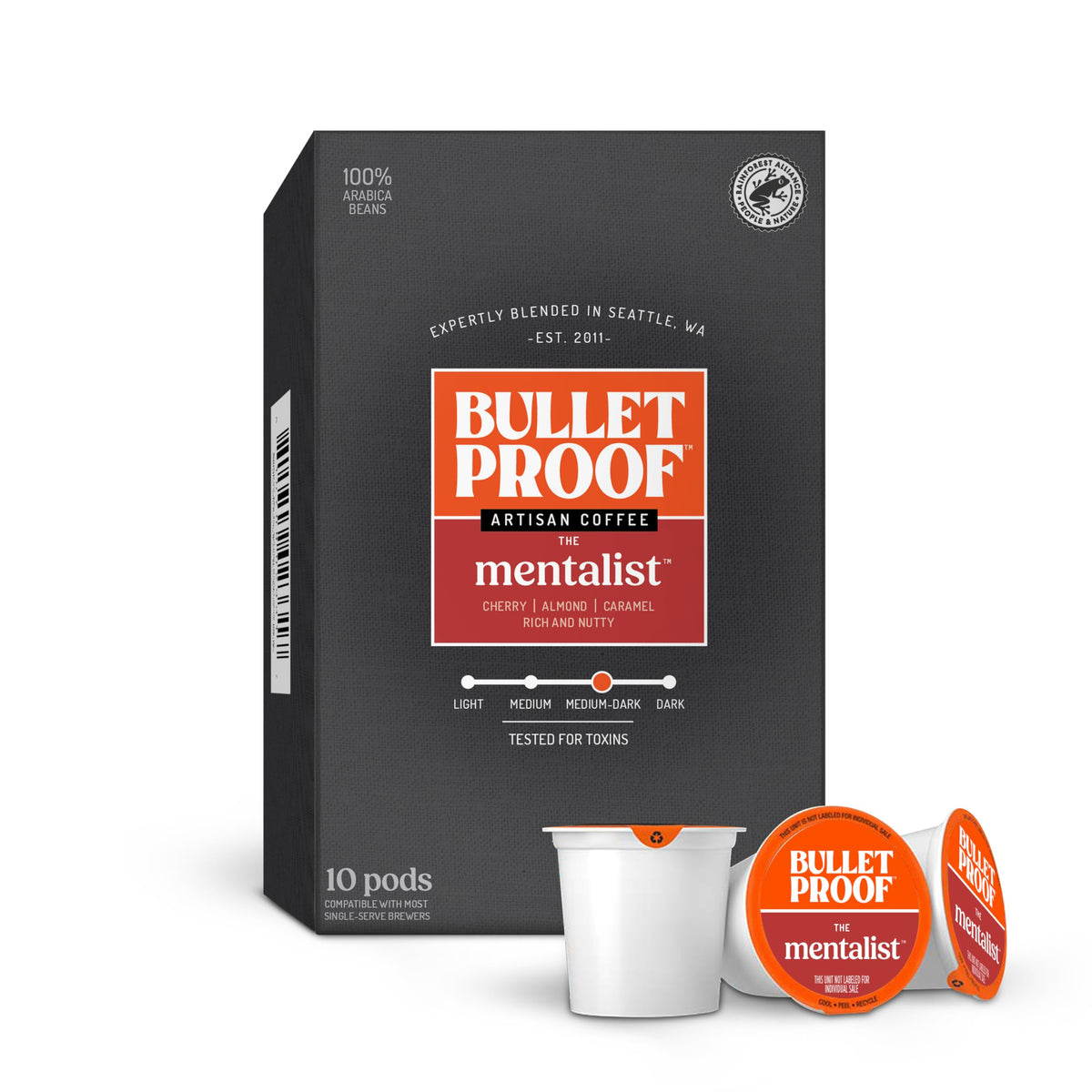 Bulletproof Original Medium-Roast Single-Serve Coffee Pods, 24 Count