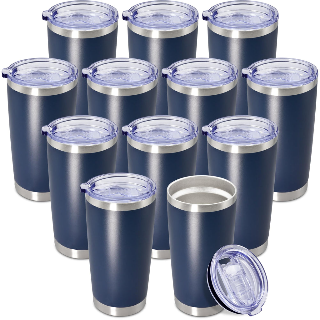 20oz Tumbler Insulated Coffee Tumblers with Lid Stainless Steel Navy 12P