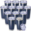 20oz Tumbler Insulated Coffee Tumblers with Lid Stainless Steel Navy 12P