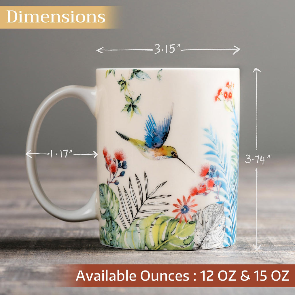 Maison d' Hermine Coffee Mug with Handles Tea Cups (12 Ounce, Pack of 1)