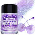 Iridescent Purple Edible Glitter - 5g Food Grade Cake Decorating Shimmering Glitter, Edible Sprinkle Luster Dust for Drinks, Chocolates, Fondant, Strawberries, Cupcakes, Candy, Easter Cookie - Vegan