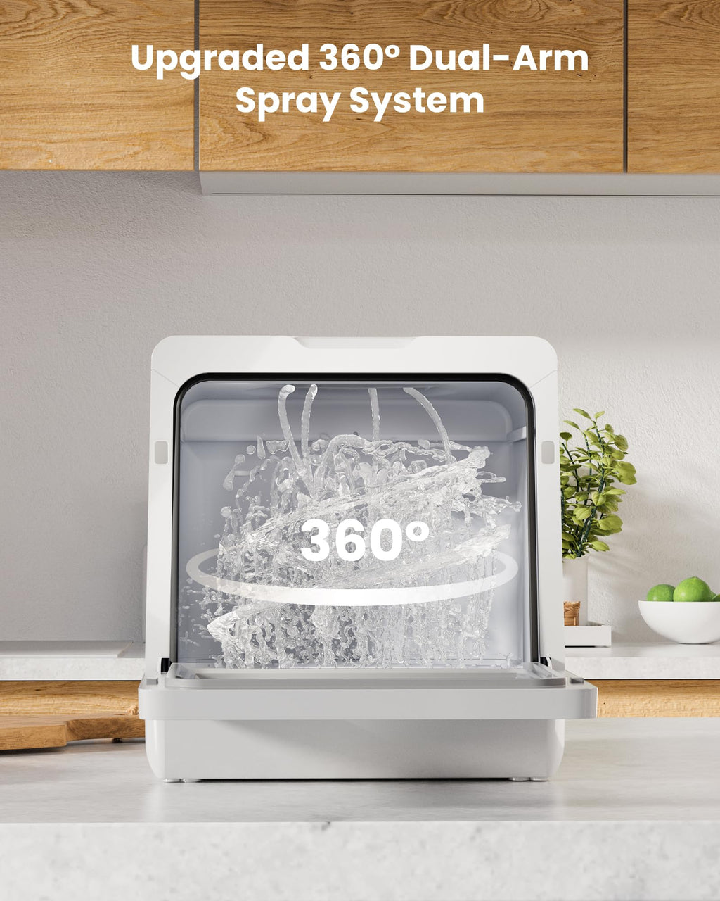 HAVA Countertop Dishwasher with Water Softener & Enhanced Energy Efficiency