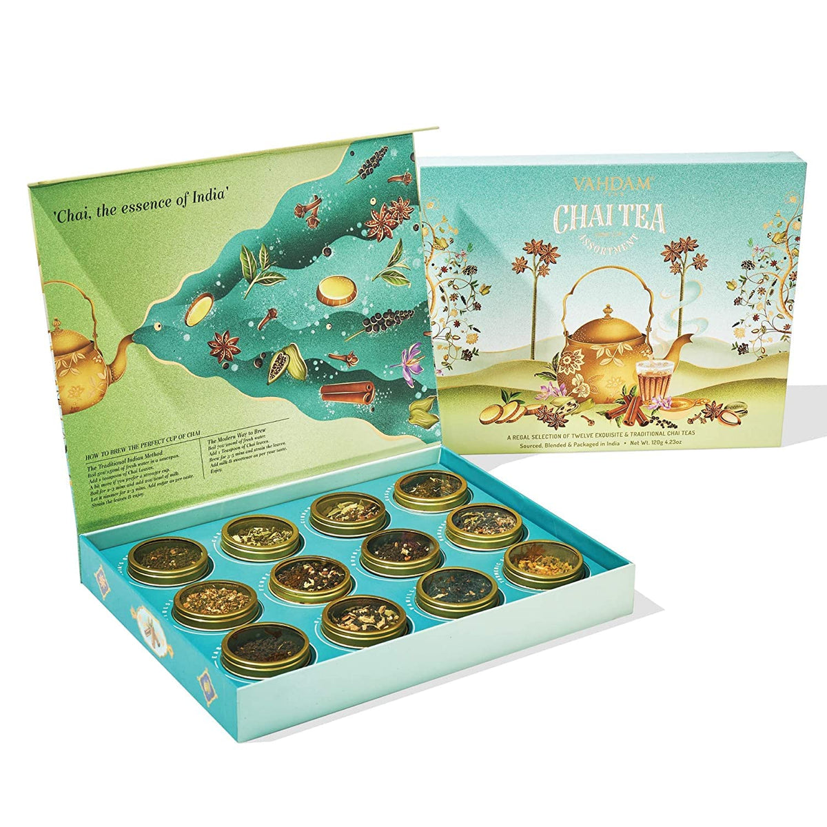 VAHDAM, Advent Calendar 2026 (500g/17.63oz) 24 Unique Loose Leaf Tea - Exclusive Holiday Tea Gift Sets | Christmas Advent Calendar 2026 for Adults | Advent Calendar 2026 Adult Women & Men