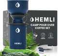 Hemli 16 oz Pour Over Camp Coffee Maker Set– Vacuum Insulated Mug with Leakproof Lid, Stainless Steel Micro Filter, Portable Coffee Maker for Camping, Travel & Outdoor Adventures