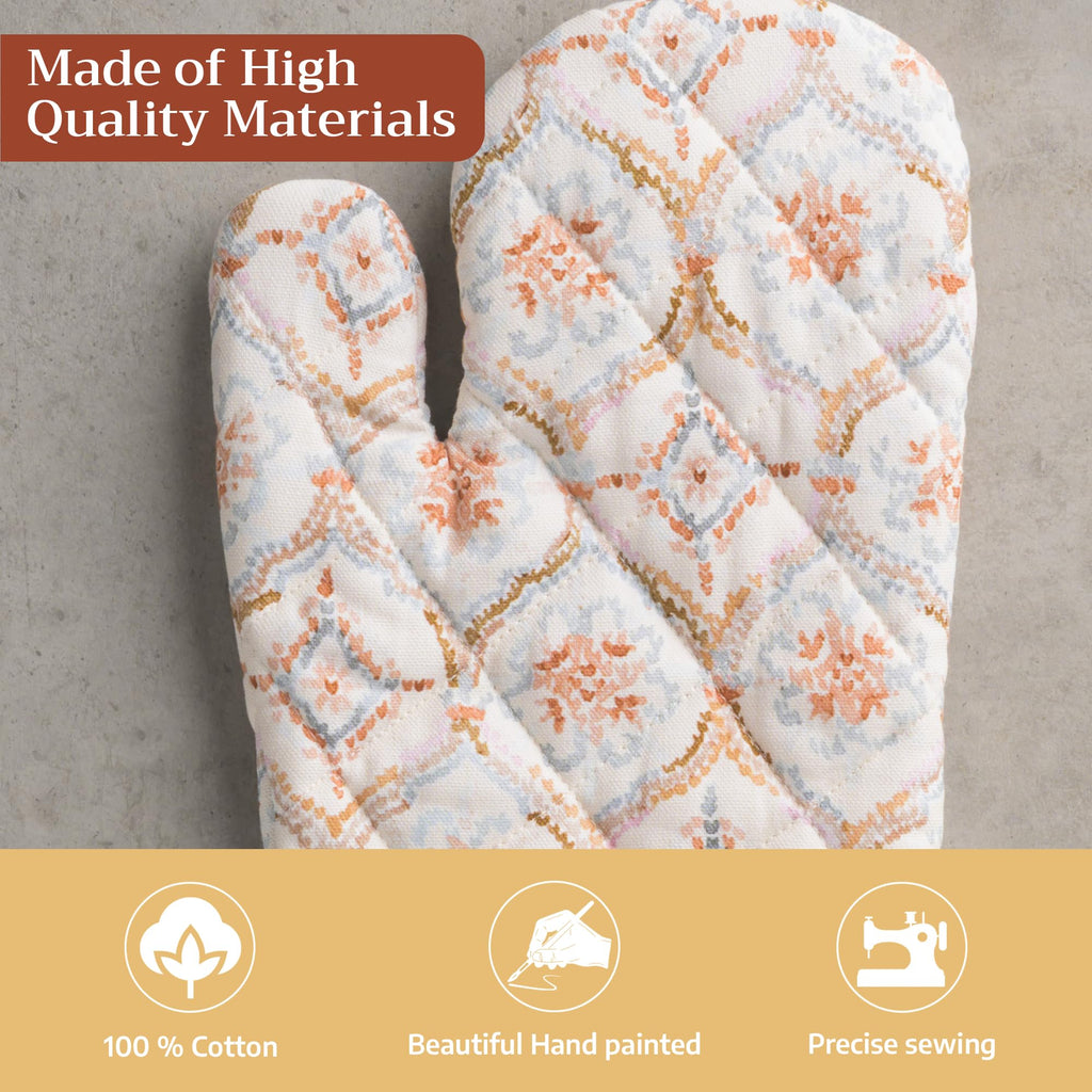 Maison d'Hermine Oven Gloves 100% Cotton Oven Mitt (7" x 13", Pack of 1)