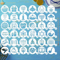 36Pcs Hanukkah Cookie Stencils Reusable Dreidel Menorah for DIY Baking