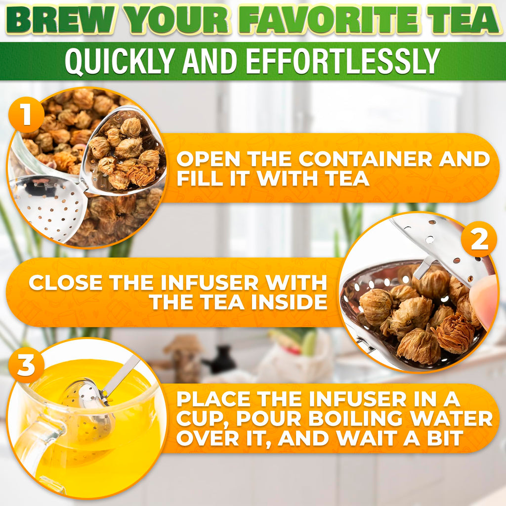 10 Pcs Heart Tea Infuser, 5.52 Inch, Stainless Steel Steeper