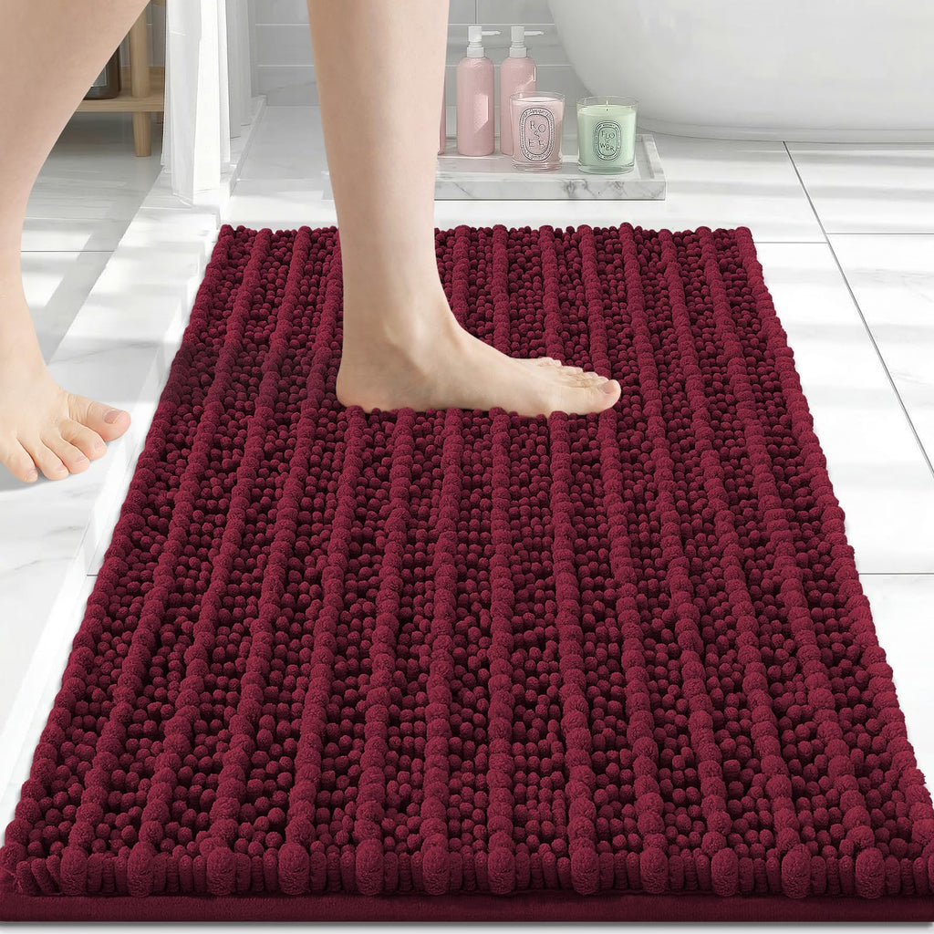 Arotive Bathroom Rugs Mat 30x17, Soft Absorbent Chenille Shaggy Bath Mat