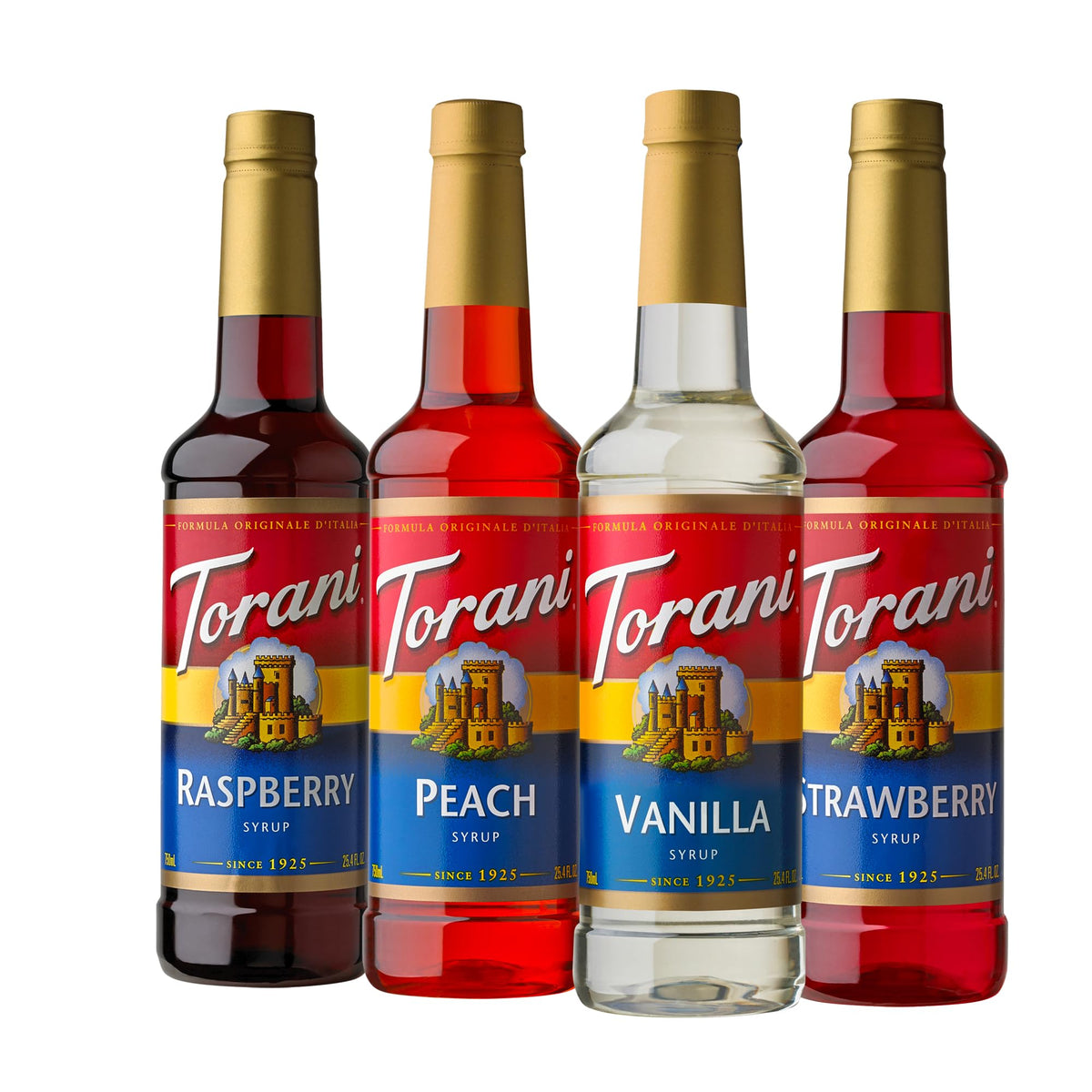Torani Flavored Drink Syrup Coffeehouse Variety Pack, 25.4 fl oz, Set of 4