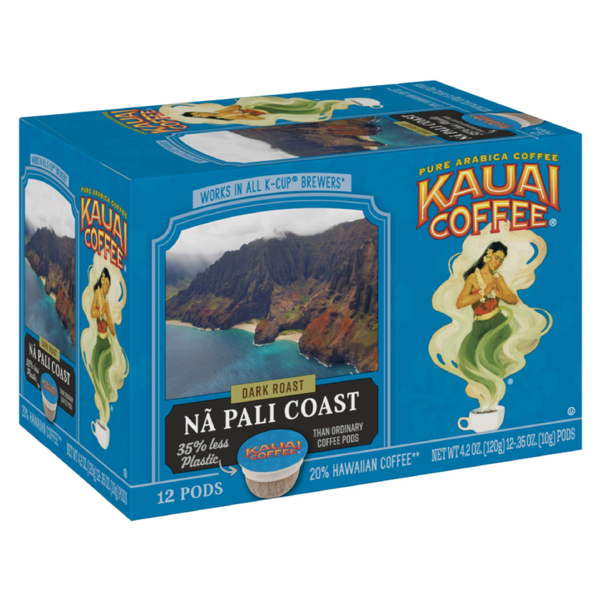 Kauai Coffee K-Cup Pods - Island Sunrise, 10 K-Cup Pods