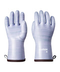 wahoo 12 Inch Liquid Silicone Oven Mitts,Heat Resistant Gloves,Purple,XL/10