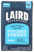Laird Superfood K-Cups with Functional Mushrooms - Focused Energy, 10ct - Plant-Based Blend of Lions Mane Mushrooms, Rhodiola Extract, and Coffee Cherry - Delicious and Convenient