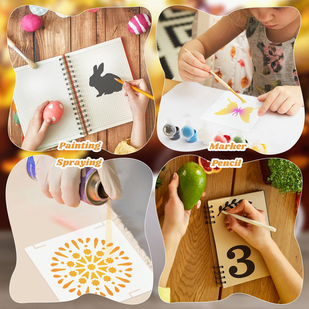 Fainne 100 Pcs 2 Inch Alphabet Stencils Small Stencils for Painting