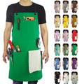 Stenffy Kitchen Apron, Work Apron, Canvas Apron, Green
