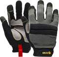 KAYGO Work Gloves For Men, KG125M Mechanic Utility Work Gloves for All Purpose, Excellent Grip, Heavy Duty, Improved Dexterity, Touch Screen, Large