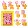 8PCS Happy Birthday Cookie Cutter Sets 3D Plastic Cookie Cutters with Plunger Stamps Pressable Biscuit Mold Cookie Molds Cake Baking Fondant Cutter Birthday Party DIY Cookie Decorating Supplies(C)