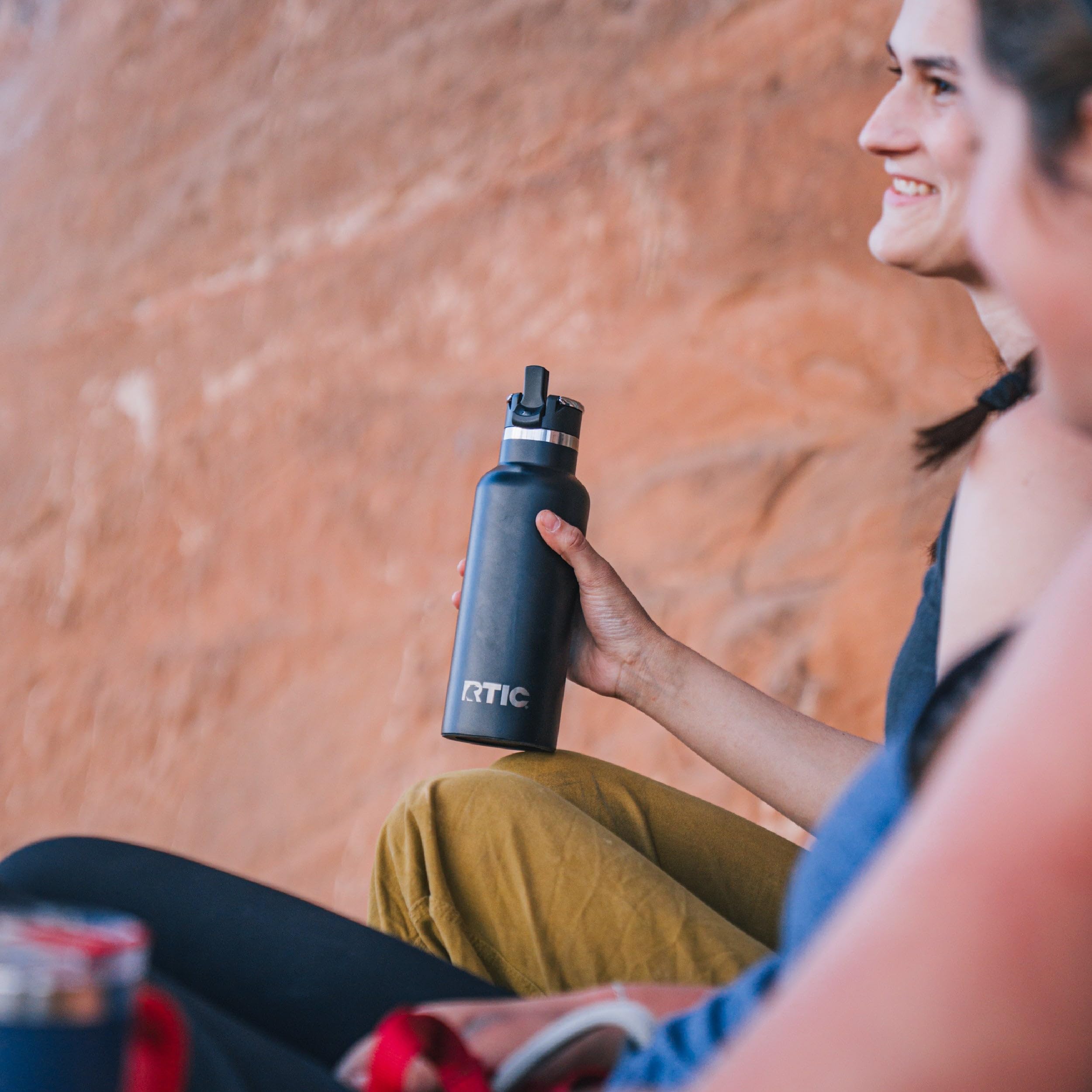 RTIC 16oz Journey Water Bottle, Ceramic Lined, Black