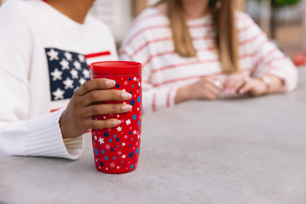 Simple Modern Insulated Travel Coffee Mug 360° Lid | 16oz | Stars