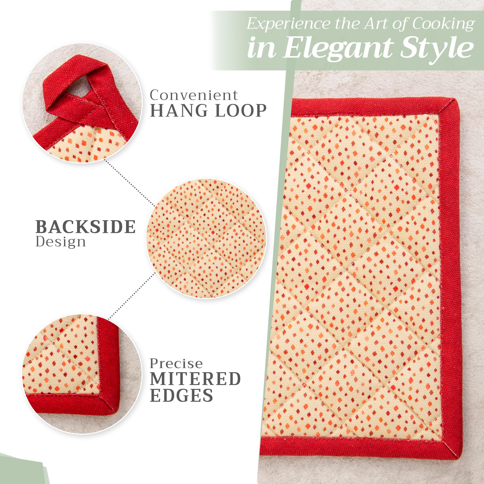 Maison d' Hermine Pot Holders 100% Cotton Potholders (8" x 8", Pack of 2)