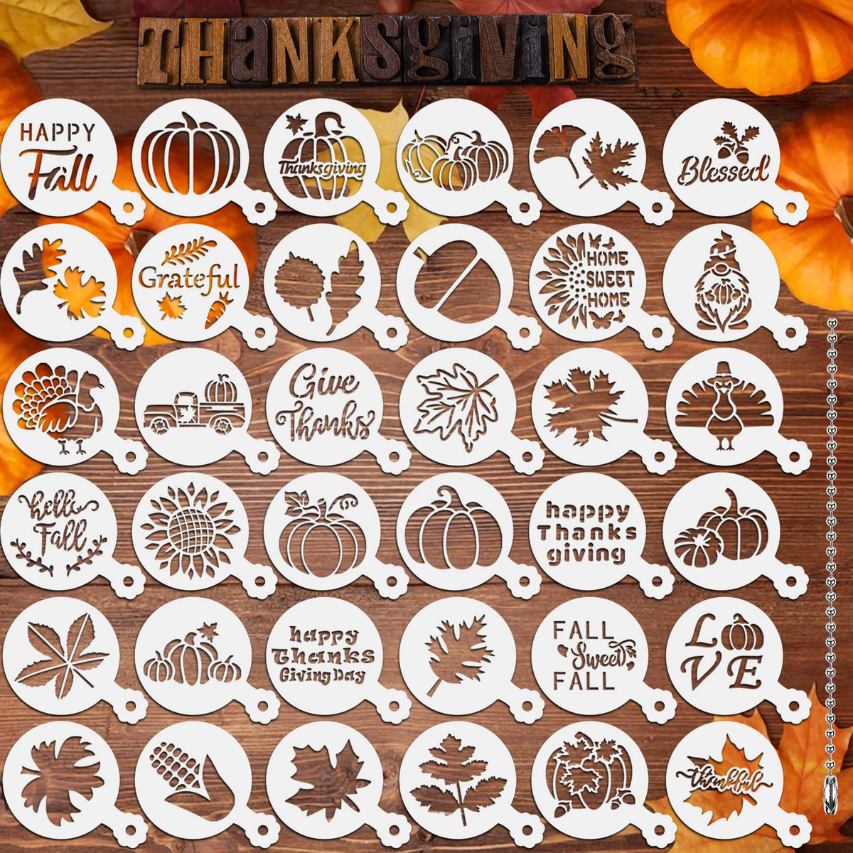 JULBEAR 36 Pcs Holiday Cookie Cake Stencils Baking Templates