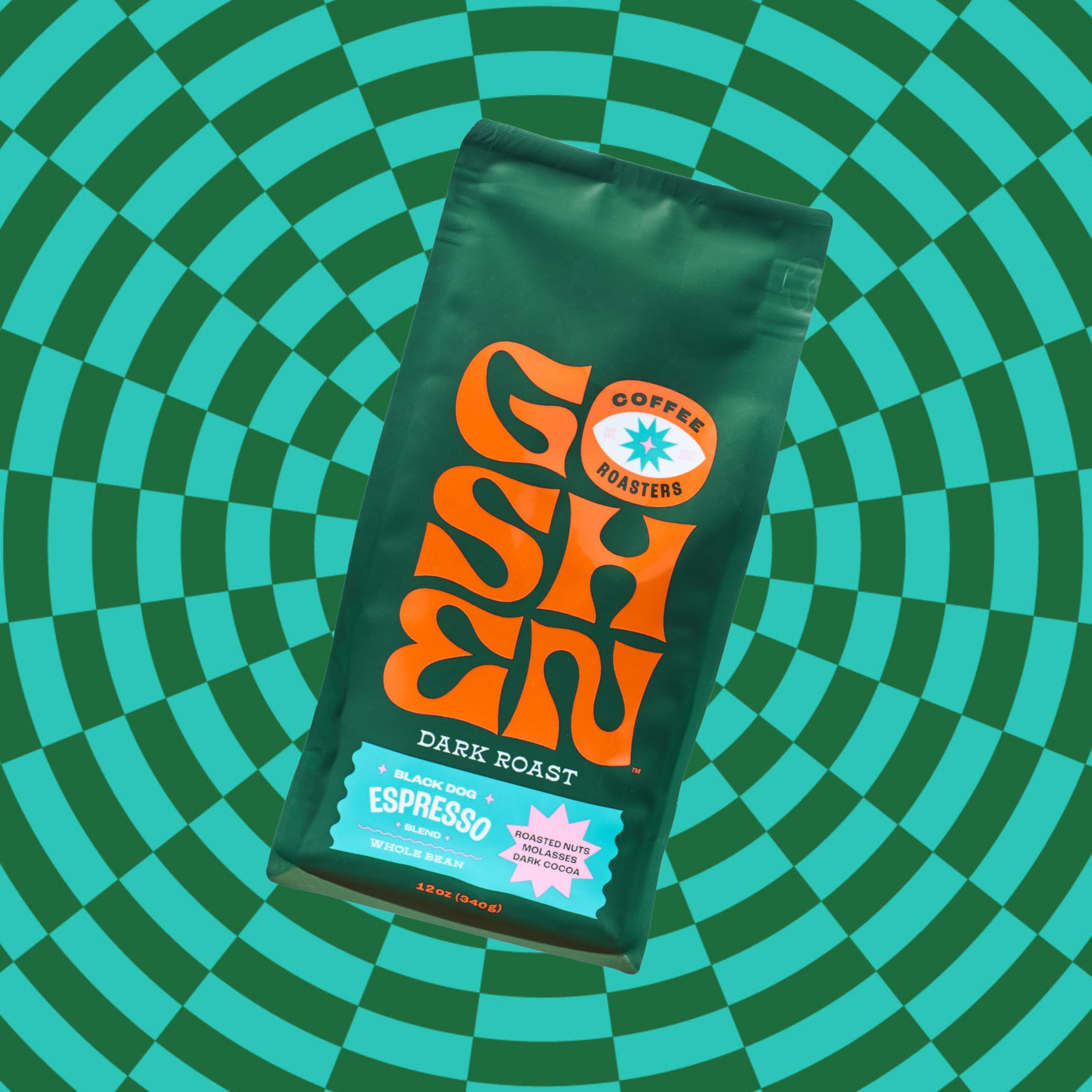 Goshen Coffee Roasters Black Dog Espresso Blend, Dark Roast 2lb Whole Bean