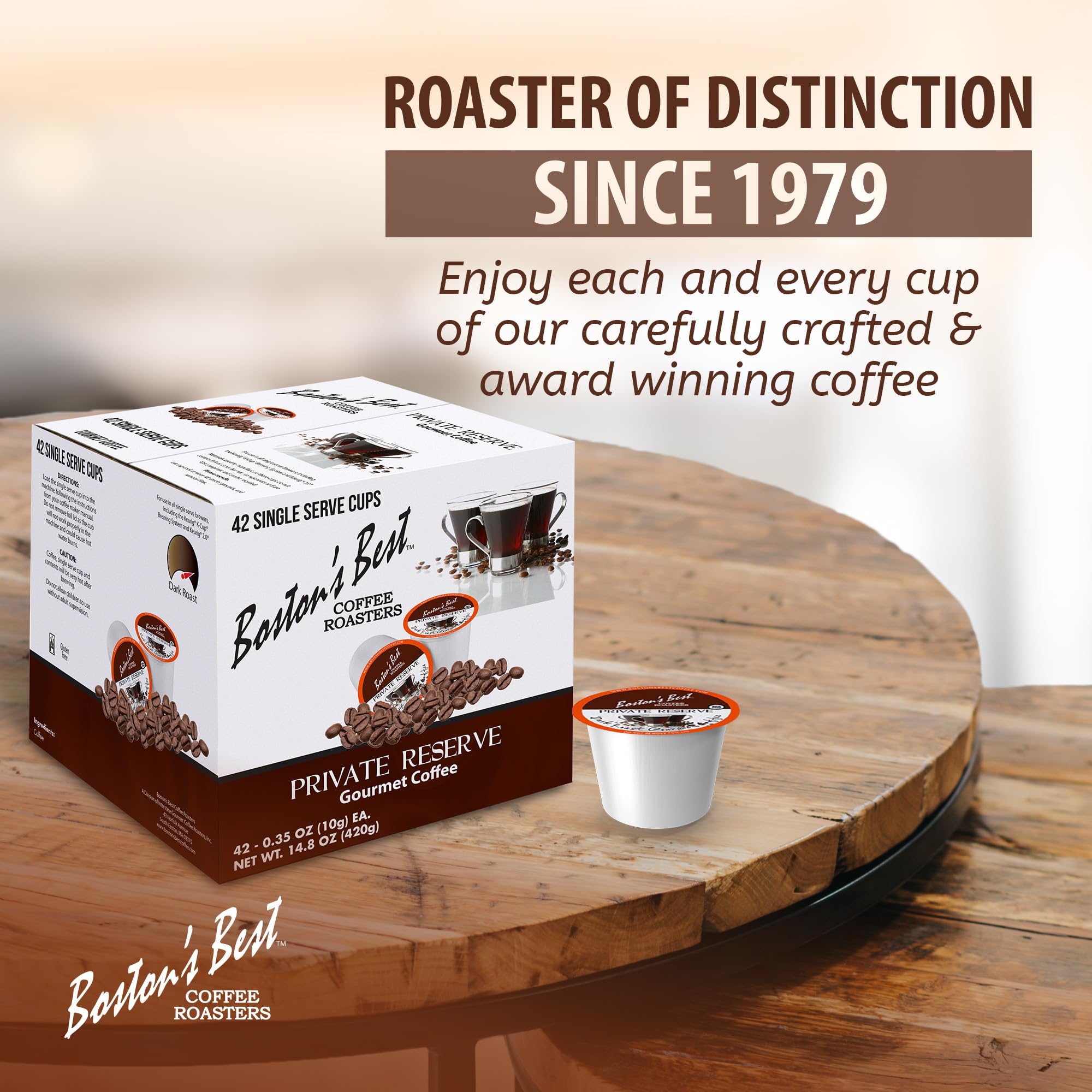 Boston's Best Single Serve K-Cup Coffee, Private Reserve, 42 Count (Compatible with 2.0 Keurig Brewers)