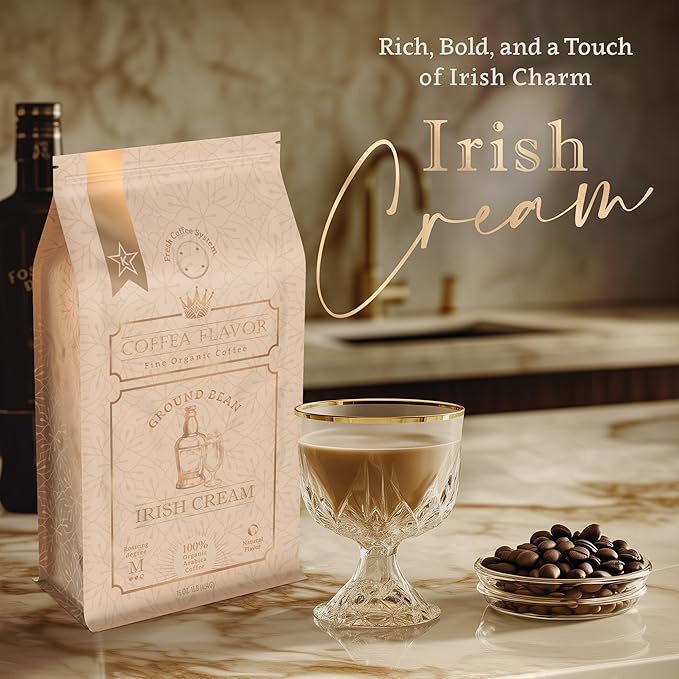 Organic Ground Coffee Medium Roast (16oz) - Irish Cream Flavored