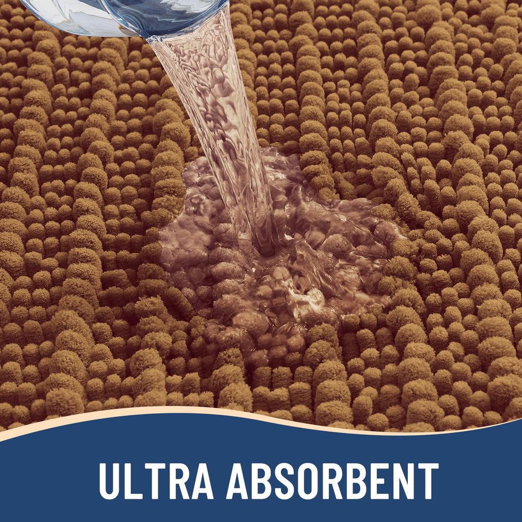Arotive Bathroom Rugs Mat 24x16, Soft Absorbent Chenille Shaggy Bath Mat