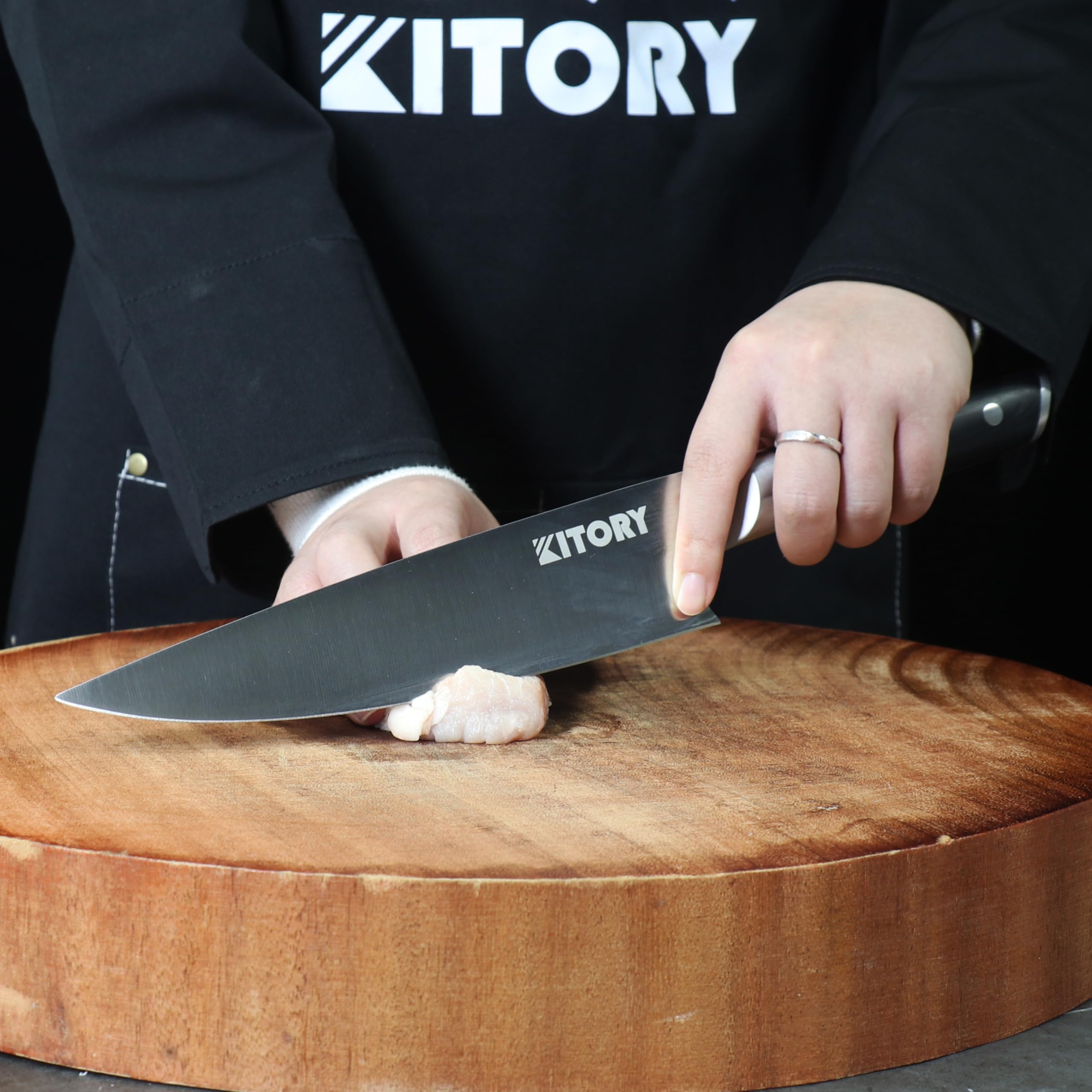 Kitory Chef Knife 8", Gyuto Kitchen Knife - Full Tang Pro Chopping Chopper- Forged HC Steel - Ergonomic Pakkawood Handle-2025 Gifts