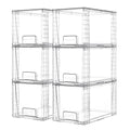 Vtopmart 6 Pack Large Stackable Storage Drawers
