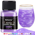 NiHome Edible Glitter Luster Dust for Drinks, Dessert, Vegan, Purple