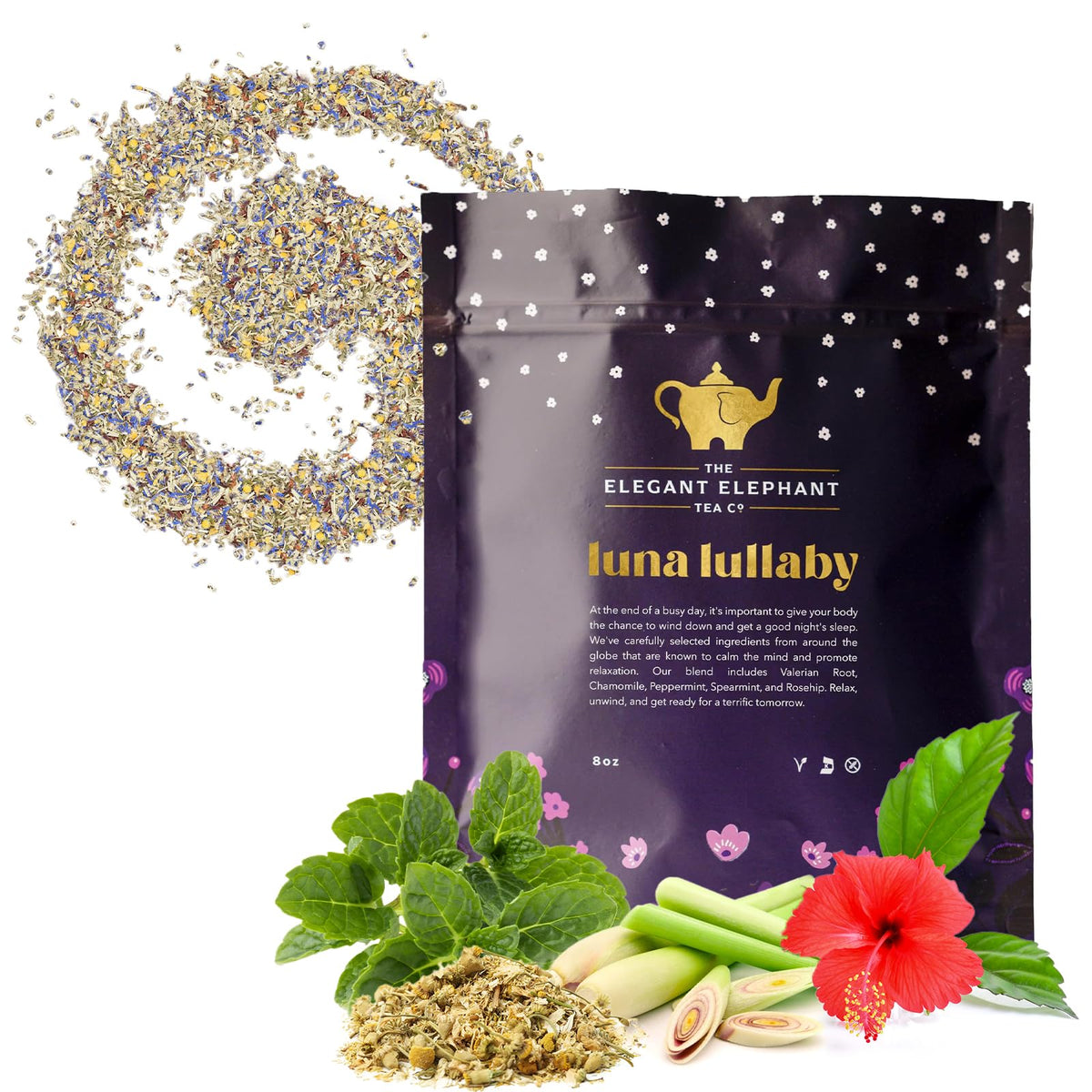 Cream Irish Breakfast Tea, Loose Leaf Black Tea – Irish Classic with Caramel & Strong Assam – Robust, Full-Bodied – Drink Hot or Iced – 4 oz Resealable Bag (Makes 50 Cups) – The Elegant Elephant